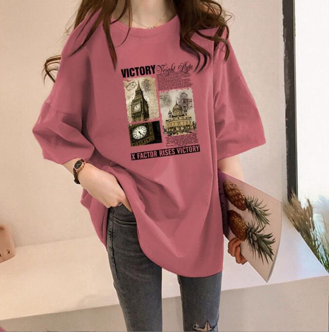 韓国風　レディース　半袖Tシャツ　新しい夏，気質，ファッションTシャツ　★M-4X