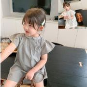 2022新作 子供服  女の子  可愛い   キッズ ワンピース  半袖 シャツ   ワンピース  刺繍    韓国子供服