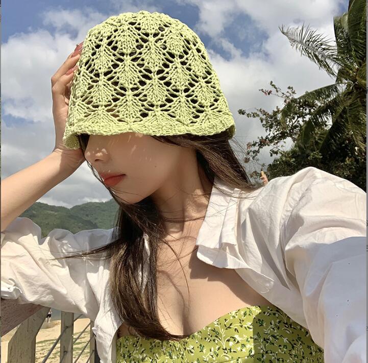 麦わら帽子、2022夏新作薄くて通気性ハット、ビーチサンハット，日よけ帽，紫外線対策★UV