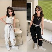 夏新作　2点セット　ブラウス+パンツ　女の子　子供服　2色　キッズ 　韓国ファッション