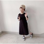 夏　韓国風子供服 　韓国ファッション　豹柄半袖ワンピース　女の子　キッズ服　親子服