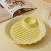 餃子プレート 酢皿付き 新品 小さい新鮮な ピュアカラー クリエイティブ 家庭用
