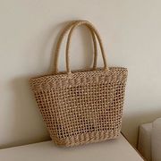 【YAYA】手作りバッグ・シンプル・草編みバッグ・ハンドバッグ・トートバッグ・バケットバッグ