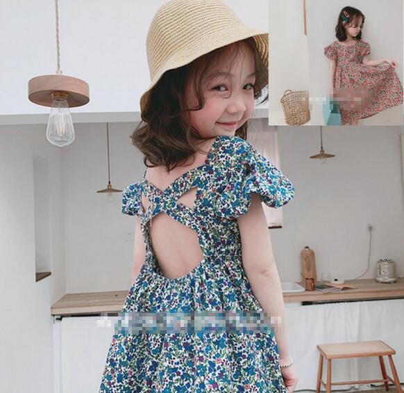 夏新作　キッズワンピース　女の子　子供服　夏　花柄　ワンピース　韓国ファッション
