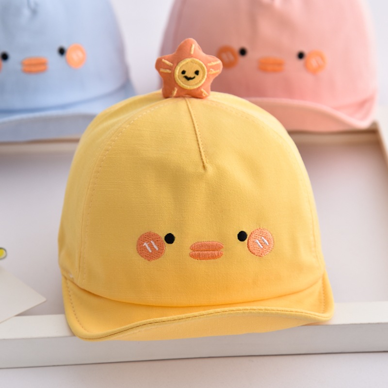 赤ちゃんの帽子、春と秋の薄い帽子、子供の日よけ帽、赤ちゃんと幼児、かわいい小さなアヒル