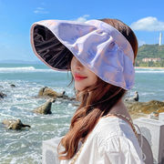 　帽子　サンバイザー　UVカット　日焼け防止　レディース　紫外線対策　海　ビーチ
