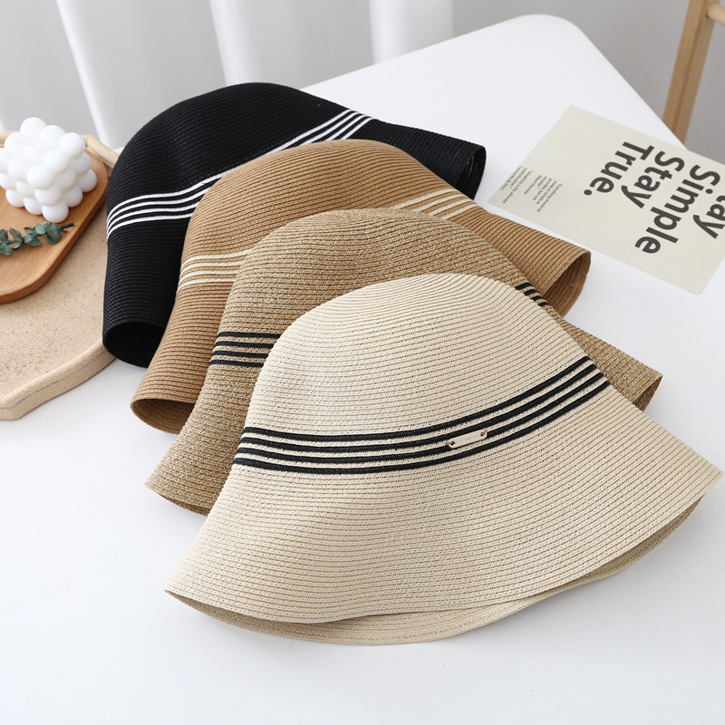 麦わら帽子　帽子　バケットハット　折りたたみ　夏　UVカット　つば広　日焼け防止　紫外線対策
