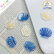 貝殻 メタルパーツ チャーム ペンダント アクセサリパーツ ハンドメイド デコパーツ 手芸 diy