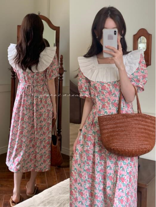 夏 レディース 韓国ファッション 注目すべきアイテム ワンピース 半袖 花柄 トレンド