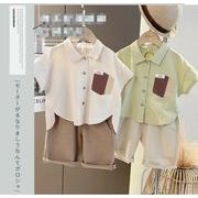 【2022年夏新作】韓国子供服　男の子　シャツ　ショットパンツ　ファション　80#-140#