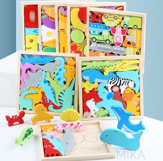 木製 パズル 動物  積み木 つみき モンテッソーリ 知育 学習 木のおもちゃ 型あわせ  誕生日