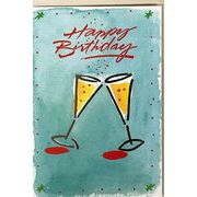 グリーティングカード 誕生日/バースデー「シャンパングラス」メッセージカード