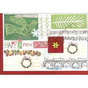 グリーティングカード クリスマス「鳥とプレゼントと橋 」メッセージカード