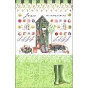 グリーティングカード 多目的「花と野菜と果物」フルーツ イラスト メッセージカード