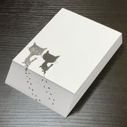 斜めカットメモブロック「ピムとポム」メモ帳 一筆箋 猫 イラスト 文房具