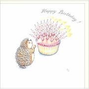 グリーティングカード 誕生日/バースデー ピーター・クロス「ロウソクを消すハリネズミ」動物