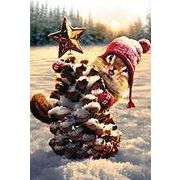 ミニカード クリスマス「ひょっこりリスシリーズ」メッセージカード