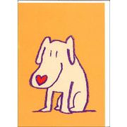 グリーティングカード 多目的 アニマルライフ「ハートドッグ」犬 お絵描き イラスト