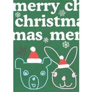 グリーティングカード クリスマス「クマとうさぎ」メッセージカード