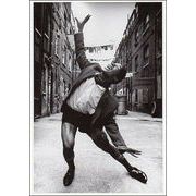 ポストカード モノクロ写真「踊る男性」
