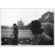 ポストカード モノクロ写真「映画のようなキスをする恋人たち」