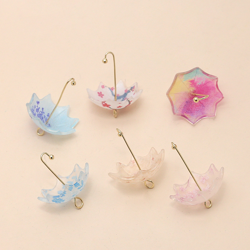傘チャーム 樹脂 アンブレラ アクリルチャーム 傘パーツ 可愛い