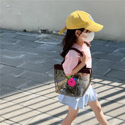 子供用バッグ・かわいい・透明バッグ・4色・砂浜バッグ・トートバッグ