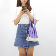 ハンドバッグ　折り畳み　レディース　韓国ファッション　ニットバッグ