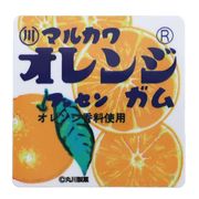昭和レトロ駄菓子 ダイカットビニールステッカー オレンジフーセンガム