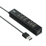 サンワサプライ USB2.0ハブ(7ポート) USB-2H701BKN