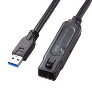 サンワサプライ USB3.2アクティブリピーターケーブル15m(抜け止めロック機構付き)