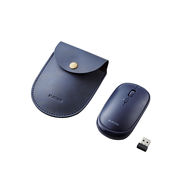 エレコム BlueLEDマウス/薄型/無線/4ボタン/ポーチ付/ブルー M-TM10DBB
