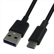 20個セット Lazos USB - microUSB 2A ケーブル　ブラック　2m L