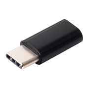 ミヨシ USB2.0 microB-USB TypeC変換アダプタ ブラック USA-MC