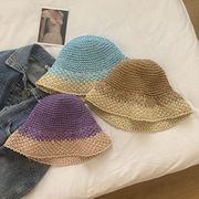 麦わら帽子　帽子　バケットハット　夏UVカット　つば広　日焼け防止　紫外線対策　折りたたみ