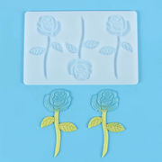 激安 アロマキャンドル DIY素材 シリコンモールド 花薔薇 アクセパーツ 手作りゴム型UVレジン