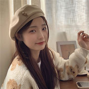 ベレー帽　帽子　レディース　熊柄　秋　韓国ファッション