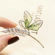 クリスタルバタフライブローチ、蝶のブローチ、蝶の飾り、クリエイティブジュエリー、韓国ファッション