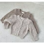 2022人気 子供服　ニットのセーター  コート  韓国風子供服 カーディガン シャツ キッズ服 ニット 2色