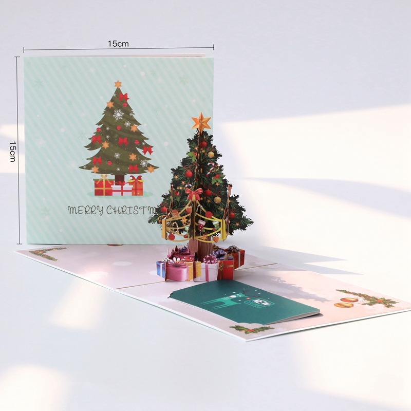 立体 3D クリスマスカード  バースデー   立体カード  封筒や     ポップアップ    クリスマス   アイデア