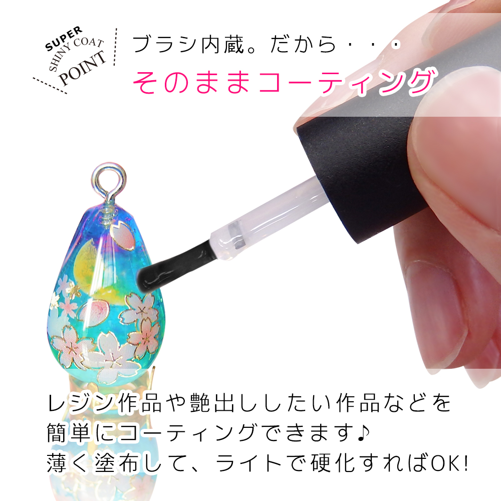 最強の艶 最新レジンコーティング剤 15ml スーパーシャイニー