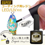最強の艶　最新レジンコーティング剤　15ml【スーパーシャイニーコート　】　UV/LED