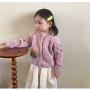 韓国風子供服   子供服  2点セット ベビー服 可愛い ニットセーター カーディガン+ スカート 女の子