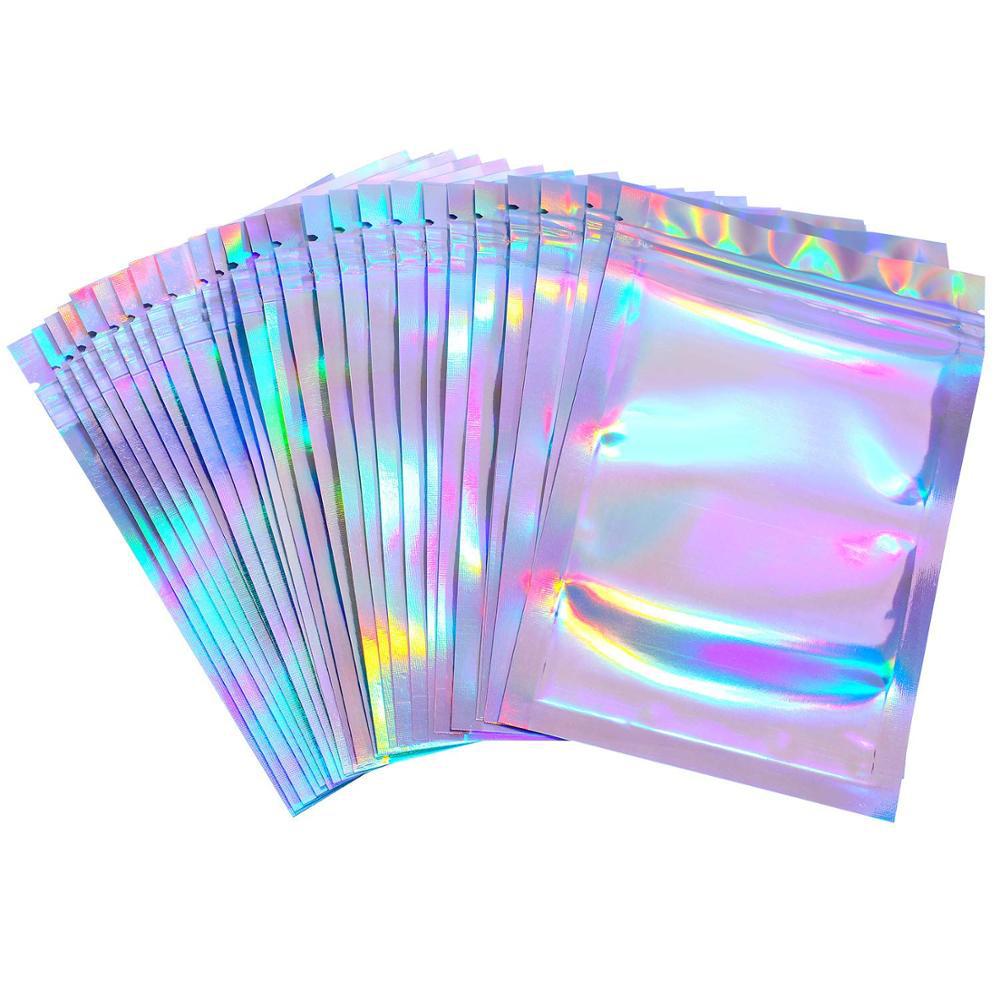 ファッション雑貨☆小物入れ☆チャック付き袋 シルバーオーロラ ファッション雑貨☆小物入れ☆チャック付き袋 シルバーオーロラ