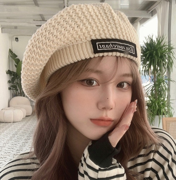 人気 韓国風レディース ニットキャップ ニット帽  保温 ベレー帽 帽子  ハット女の子  ファッション  7色