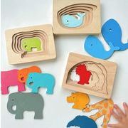 木のおもちゃ 型はめパズル ジグソーパズル   知育玩具 パズル 木製  子供 キッズ 脳トレ テ   おもちゃ