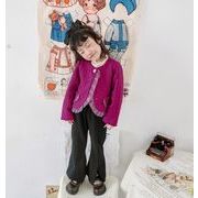 人気新作 子供服  韓国風子供服  コート セットアップ  ファッション  トップス＋ズボン  女の子