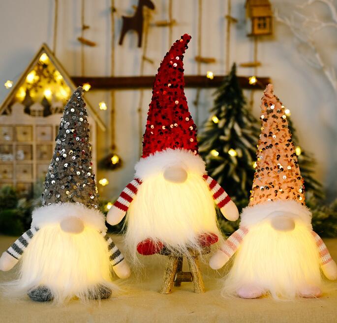 【雑貨】プレゼント　クリスマスグッズ　　LED　飾り物　サンタクロース　