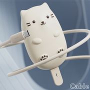 ねこUSBケーブル 充電転送 猫 シンプル可愛い スマホ充電　1m ネコゆめパステル
