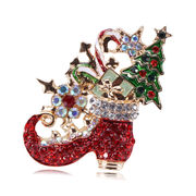 ブローチ、クリスマスツリーブローチ、クリスマスツリーの飾り、クリスマスアクセサリー